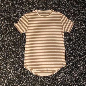 Zine longline striped shirt